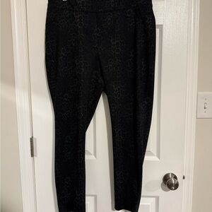 Chico's Black Animal Print Leggings